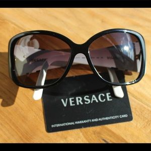 Versace Sunglasses MOD 4171 Black and White Bow